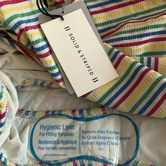 Solids and Striped- Nadine- swimsuit Sz-Lg Multicolored- New w/tags & liner - Picture 9 of 12